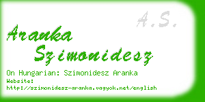 aranka szimonidesz business card